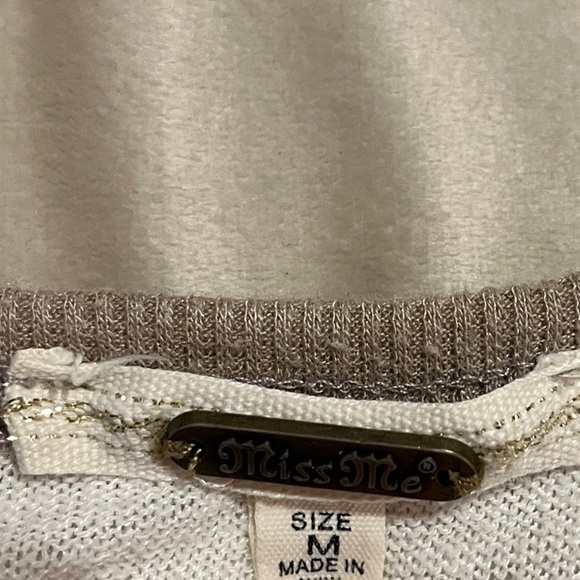 Women's brown and Cream Miss Me Top - Picture 5 of 7